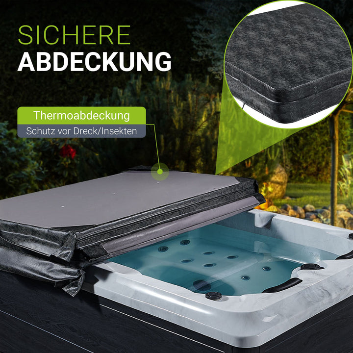 Outdoor Whirlpool Oasis mit Treppe
