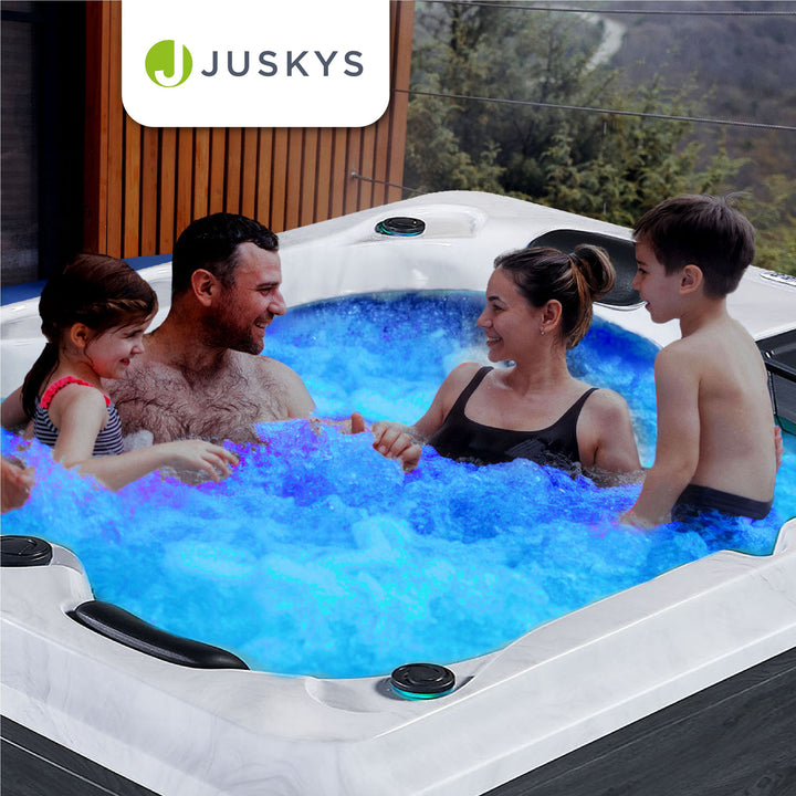 Outdoor Whirlpool Oasis mit Treppe