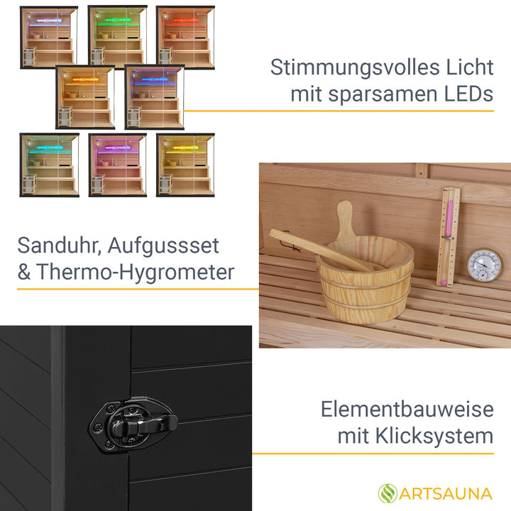 Indoor Sauna Vantaa 175 - Salzstein