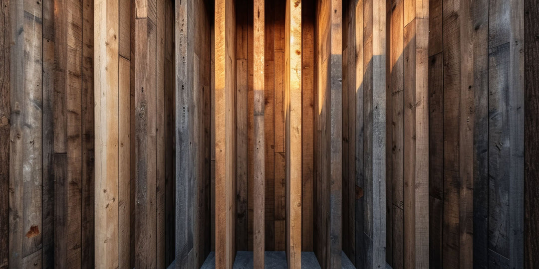 Unterschiedliches Holz für den Bau einer Sauna