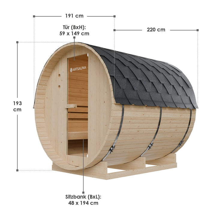 Outdoor Fasssauna Spitzbergen 220