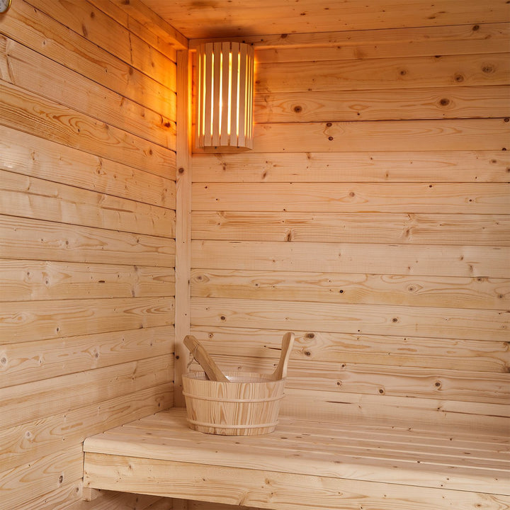 Outdoor Sauna Varberg 145 x 150 cm mit 4,5 kW Saunaofen