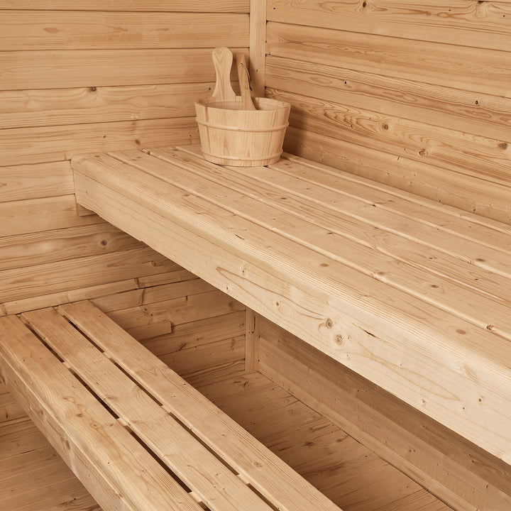 Outdoor Sauna Varberg 200 x 160 cm mit 8 kW Saunaofen