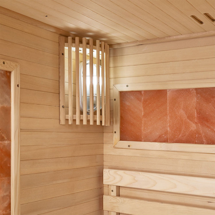 Traditionelle Sauna Vantaa 120 x 120 cm mit 3,5 kW Saunaofen