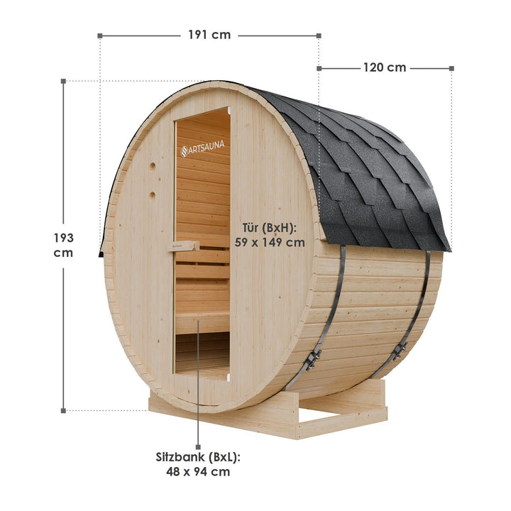 Outdoor Fasssauna Spitzbergen 120