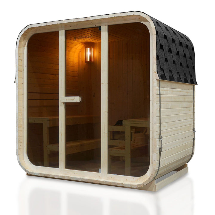 Fasssauna quadratisch Fjora