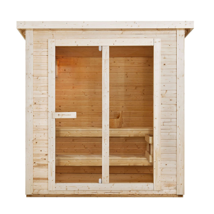 Outdoor Sauna Varberg 200 x 160 cm mit 8 kW Saunaofen