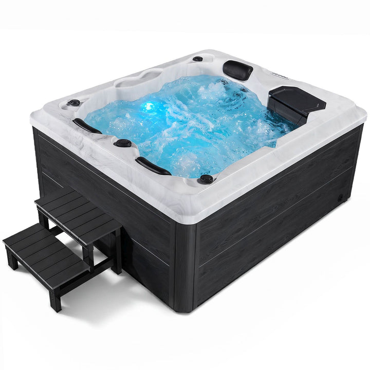 Outdoor Whirlpool Oasis mit Treppe