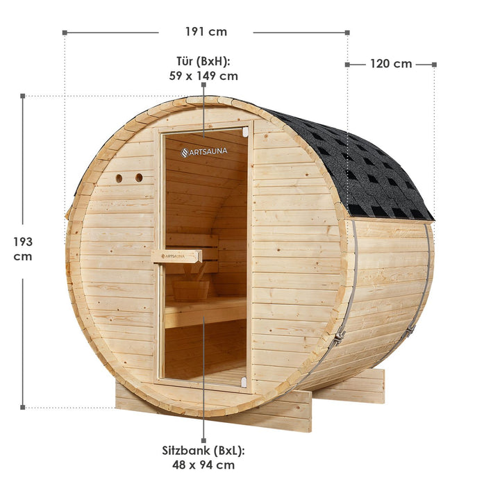 Outdoor Fasssauna Spitzbergen 120