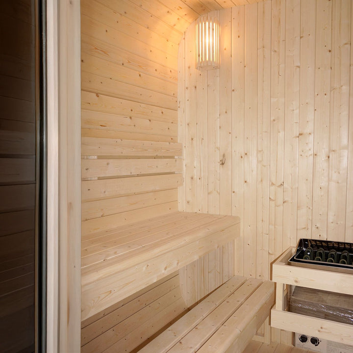Fasssauna quadratisch Fjora