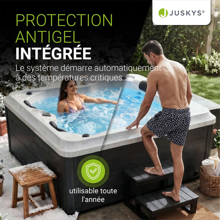 Outdoor Whirlpool Oasis mit Treppe