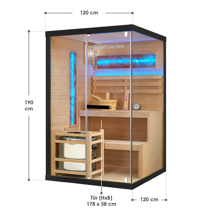 Indoor Sauna Vantaa 120 - Salzstein