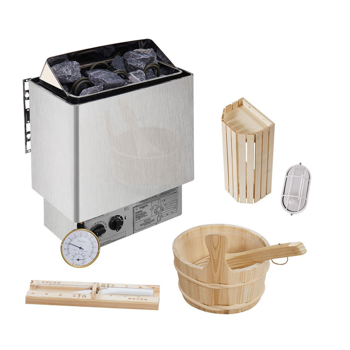 Outdoor Fasssauna Spitzbergen 220 mit zwei Bänken