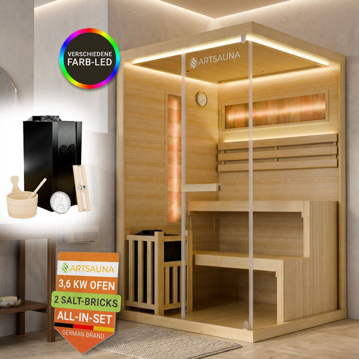 Indoor Sauna Vantaa 120 - Salzstein