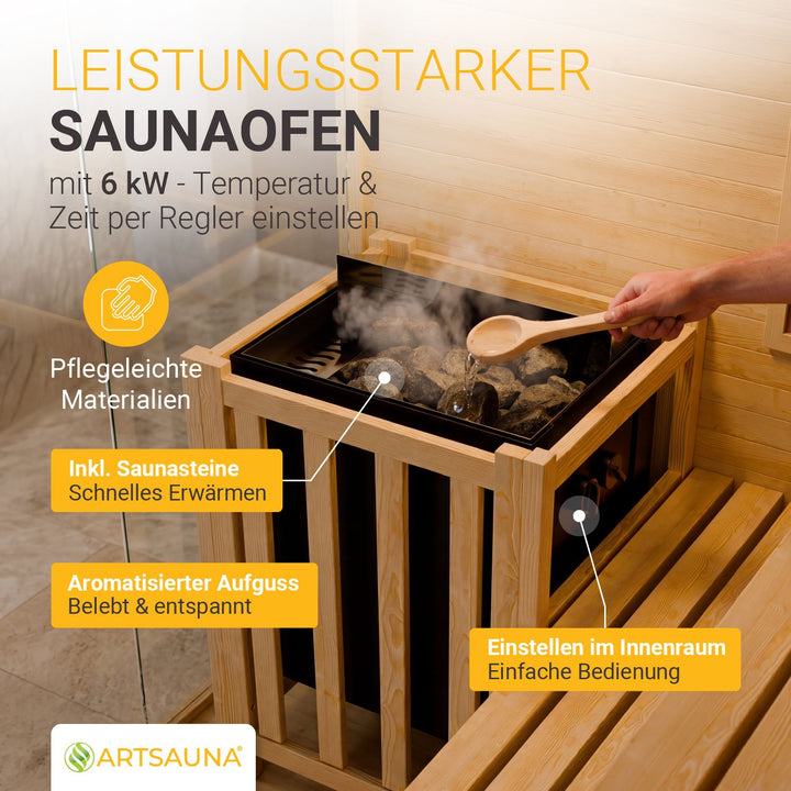 Indoor Sauna Vantaa 150 - Salzstein
