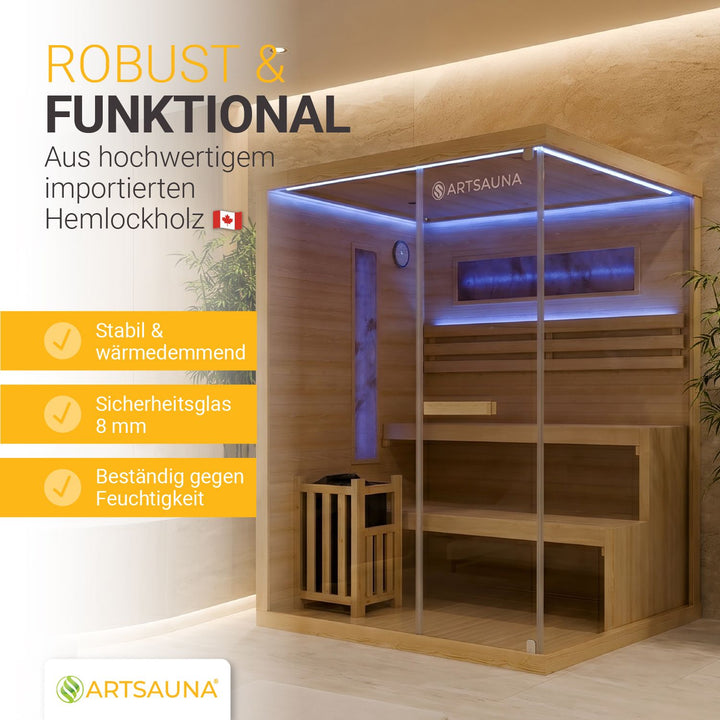 Indoor Sauna Vantaa 150 - Salzstein