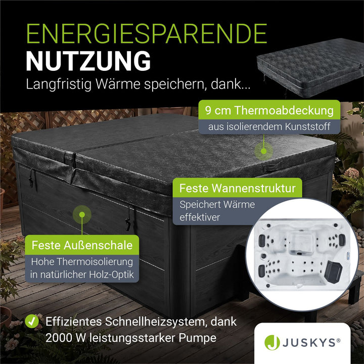 Outdoor Whirlpool Oasis mit Treppe