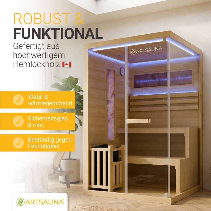 Indoor Sauna Vantaa 120 - Salzstein