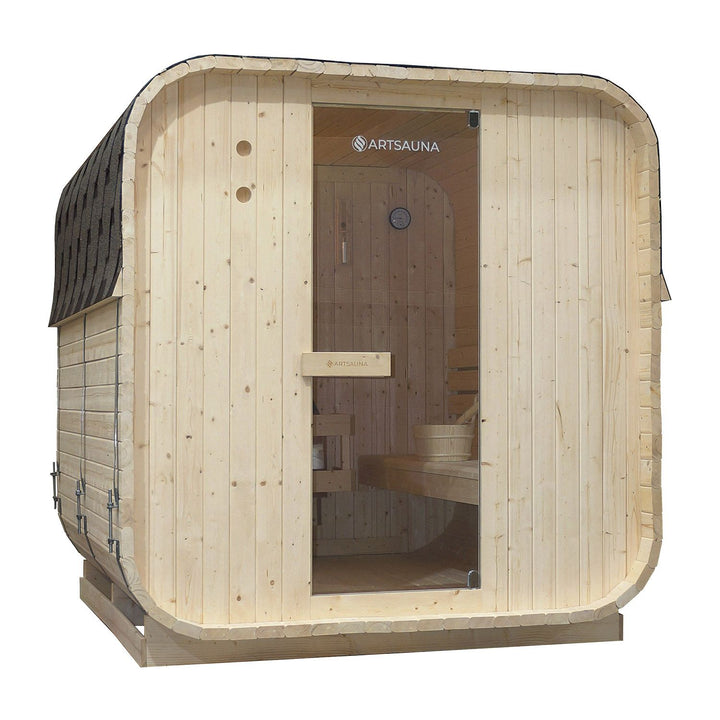 Fasssauna quadratisch Nolvik XL