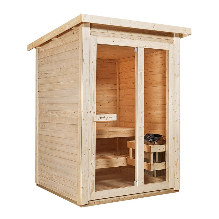 Outdoor Sauna Varberg 145 x 150 cm mit 4,5 kW Saunaofen