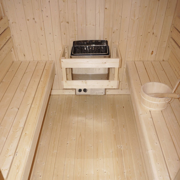Fasssauna quadratisch Nolvik XL
