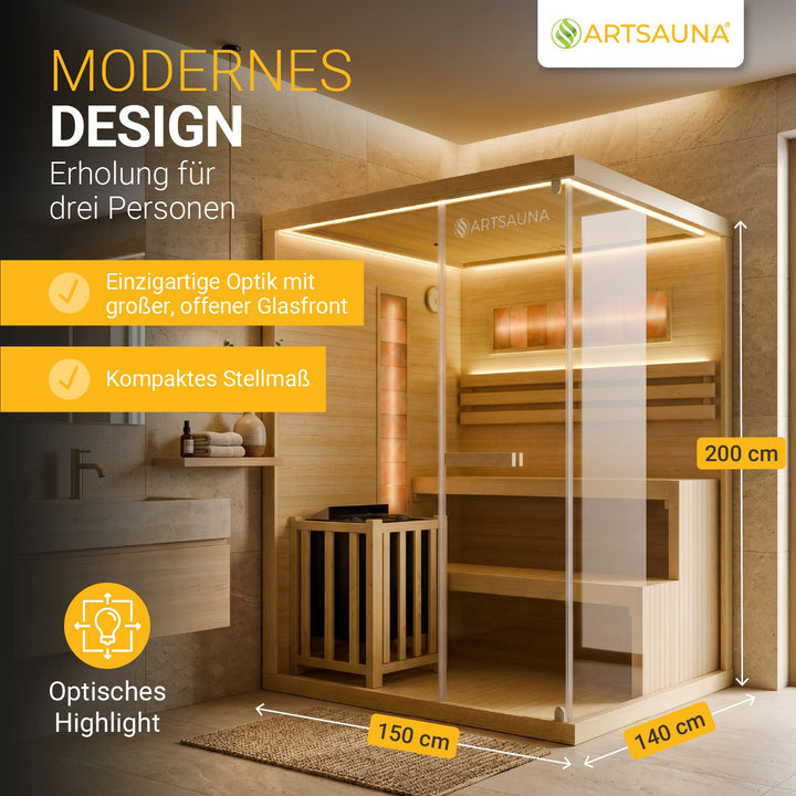 Indoor Sauna Vantaa 150 - Salzstein