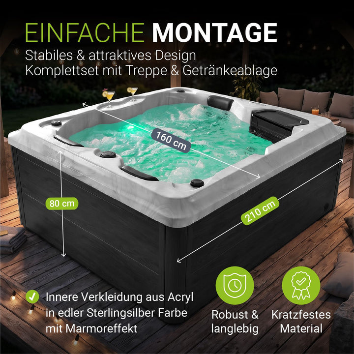Outdoor Whirlpool Oasis mit Treppe